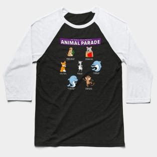 Animal Parade #2 Baseball T-Shirt